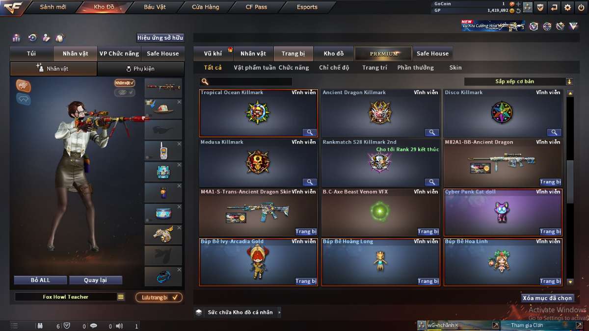 shop acc cf uy tin gia re